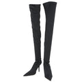 BALENCIAGA Adidas collaboration Knife over-the-knee boots Black/White724074 Polyester Size 37