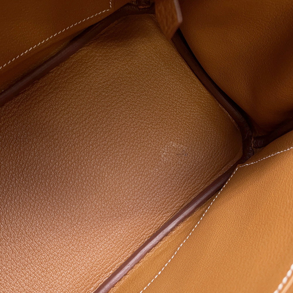 HERMES Birkin Gold Togo Leather Size 25