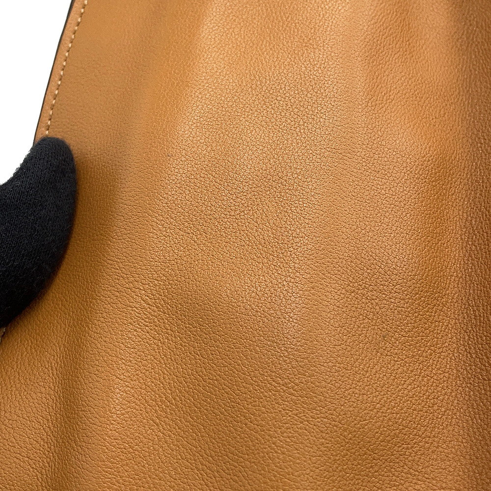LOEWE Flamenco Clutch Shoulder Bag BrownA411FC6X01 Leather Size Nano