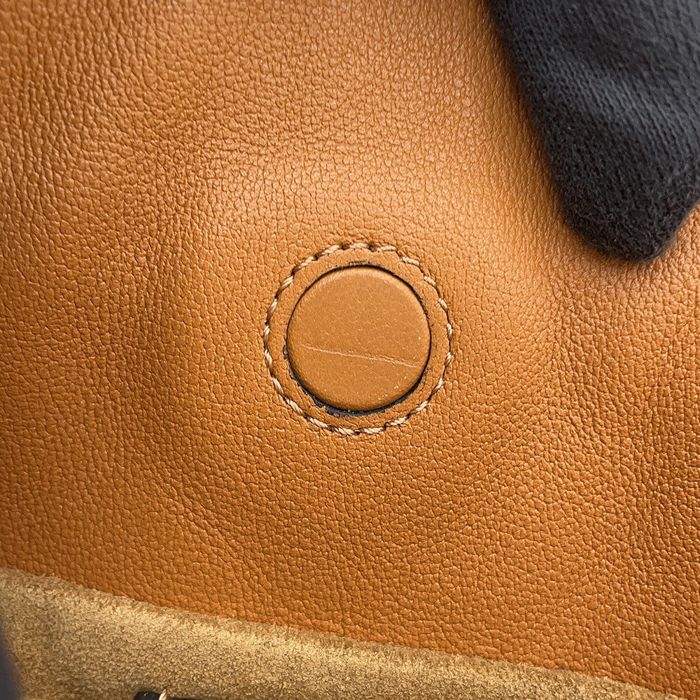 LOEWE Flamenco Clutch Shoulder Bag BrownA411FC6X01 Leather Size Nano