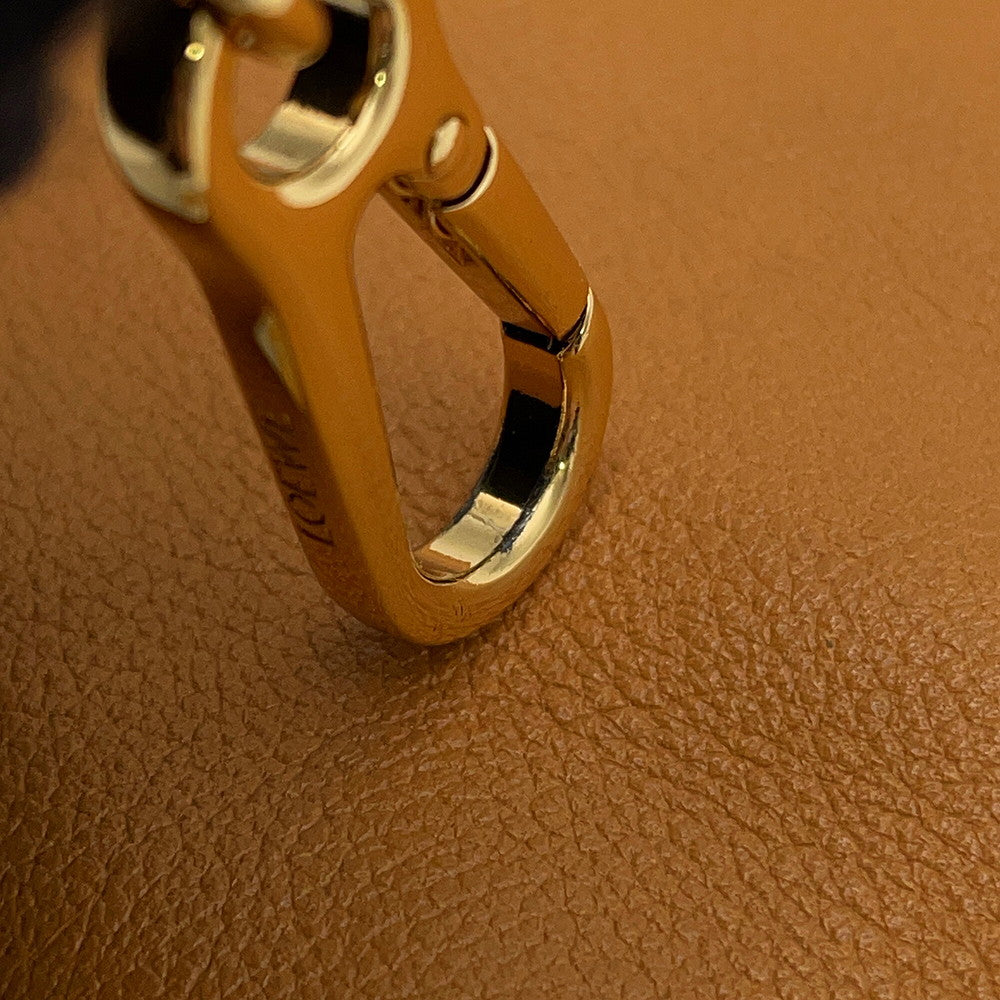 LOEWE Flamenco Clutch Shoulder Bag BrownA411FC6X01 Leather Size Nano
