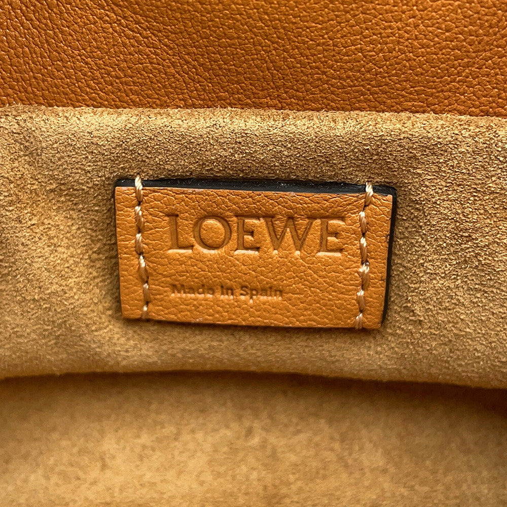 LOEWE Flamenco Clutch Shoulder Bag BrownA411FC6X01 Leather Size Nano