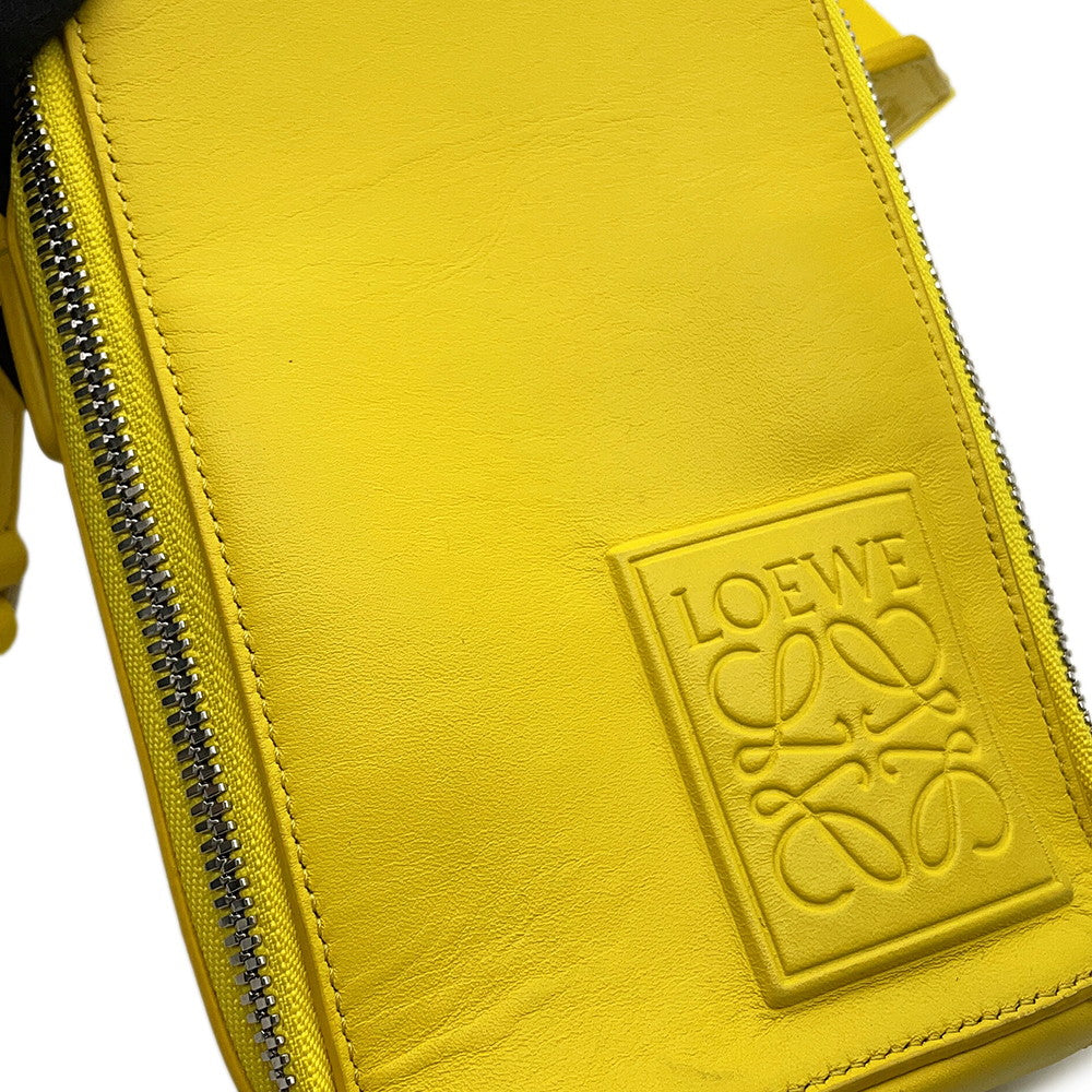 LOEWE Anagram Shoulder Bag YellowC565S59X01 Leather
