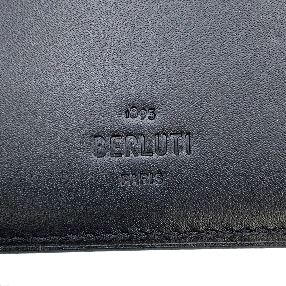 Berluti Calligraphy Espace Flap Long Wallet Brown Leather