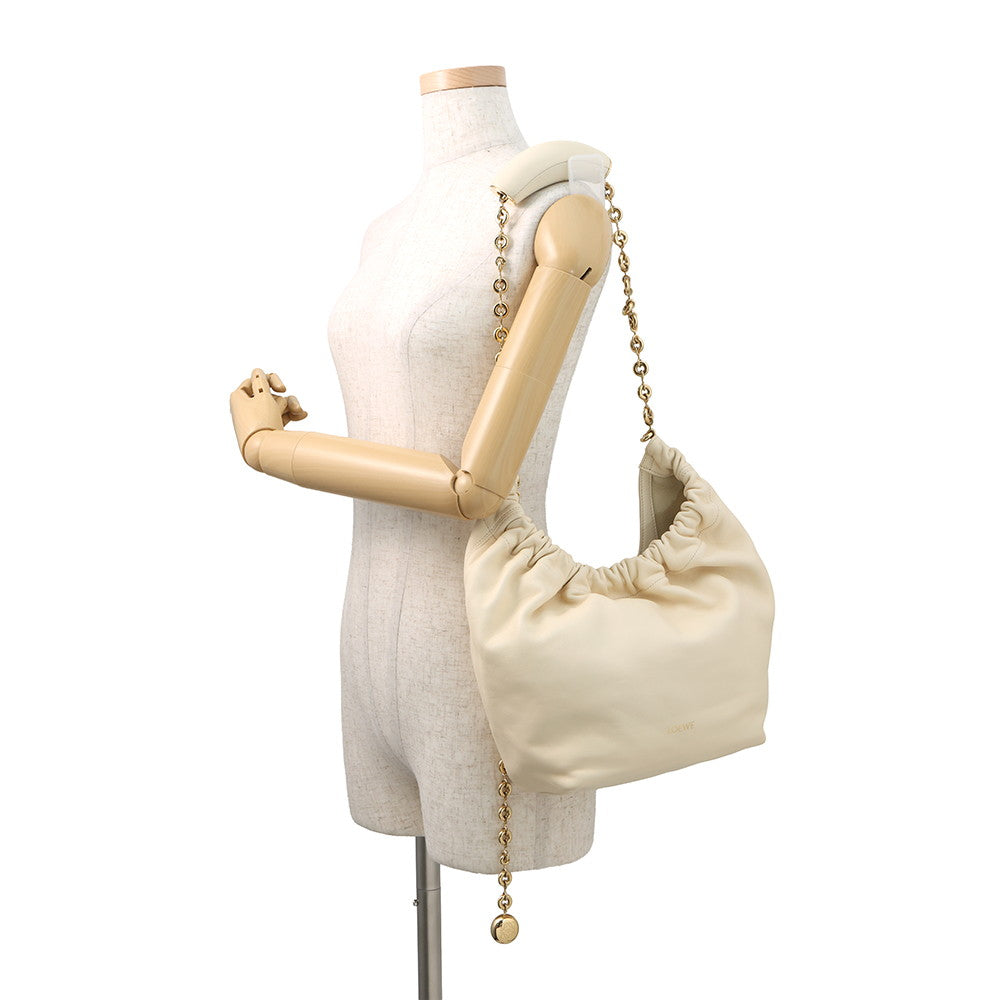 LOEWE Squeeze Bag IvoryA914NCHX01 Leather Size Small