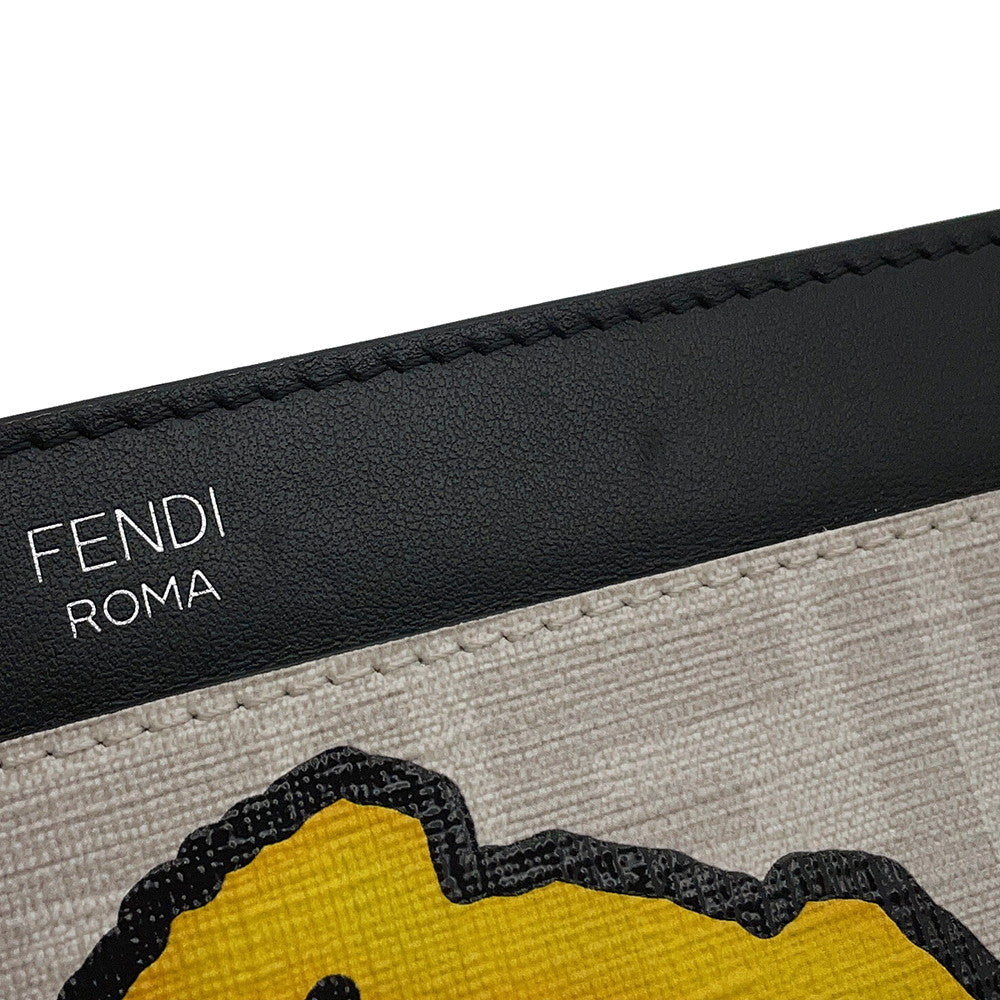 FENDI Taroout Collaboration Clutch Bag White/Yellow/Black7N0134 PVC Leather