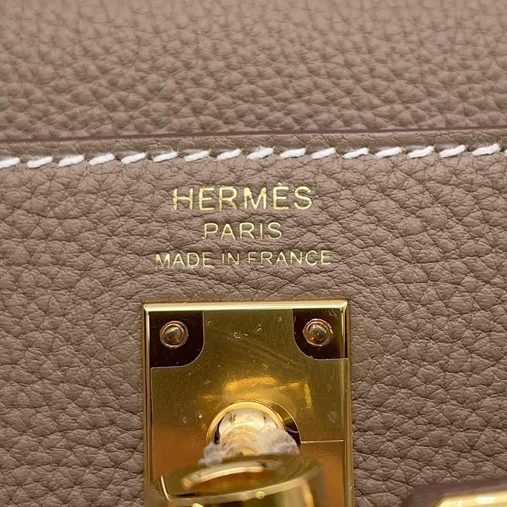 HERMES Kelly Retourne Etoupe Togo Leather Size 25