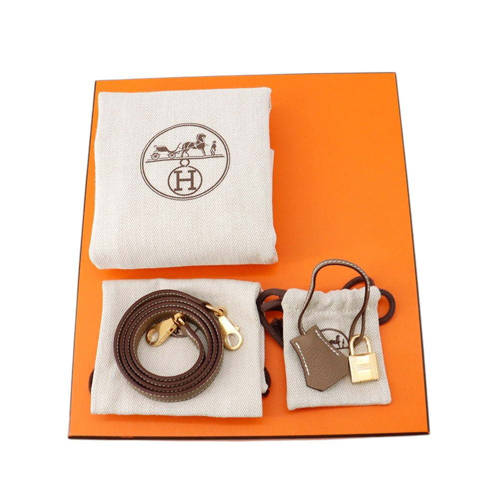 HERMES Kelly Retourne Etoupe Togo Leather Size 25