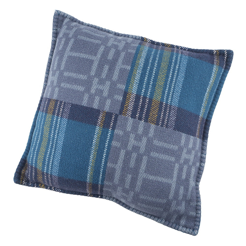 HERMES Scott H Pillow Cushion Blue Wool100%