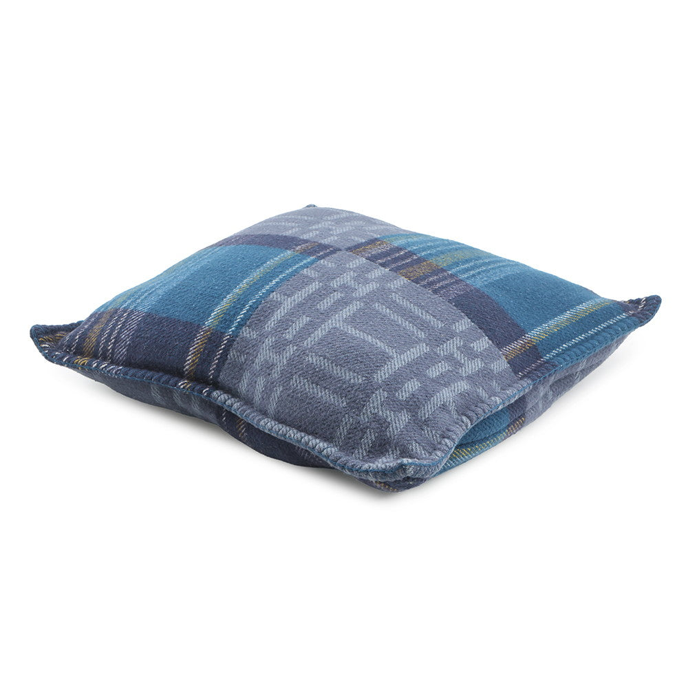 HERMES Scott H Pillow Cushion Blue Wool100%