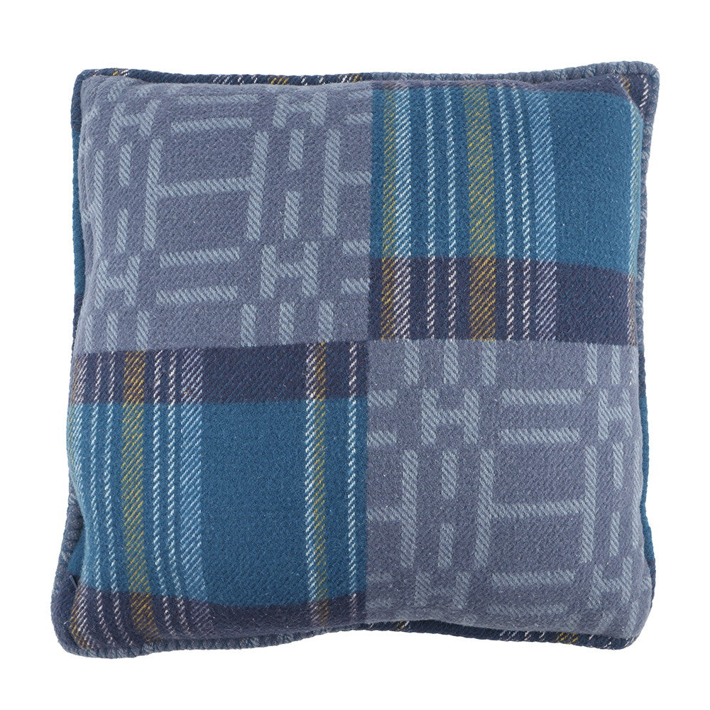 HERMES Scott H Pillow Cushion Blue Wool100%