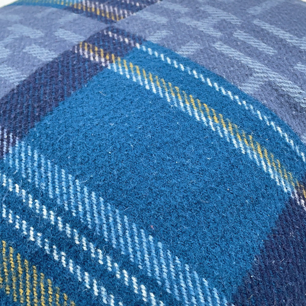 HERMES Scott H Pillow Cushion Blue Wool100%