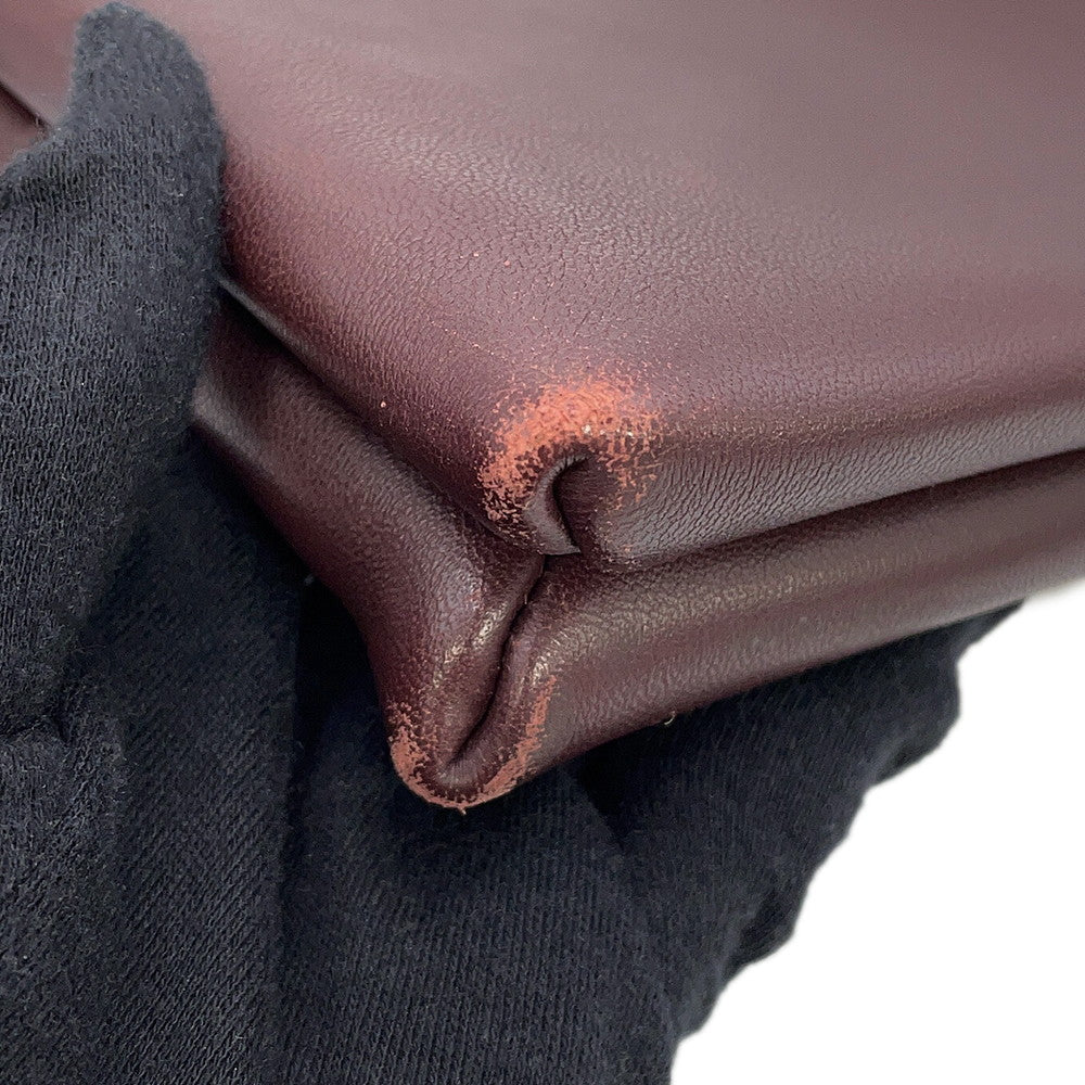 The Row NU TWIN Shoulder Bag BordeauxW1235 Leather