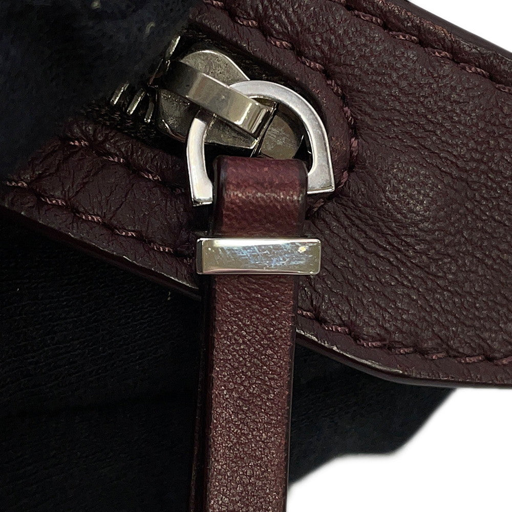 The Row NU TWIN Shoulder Bag BordeauxW1235 Leather