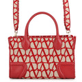 Valentino Garavani Le Quatrieme Toile Iconograph 2-Way Bag Beige/Red2W2B0L76HUJJ4A Canvas Leather