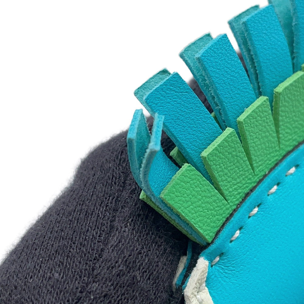 HERMES Gee Camail Blue Azteque/Black/Vert Comic/Vert Fizz Lambskin