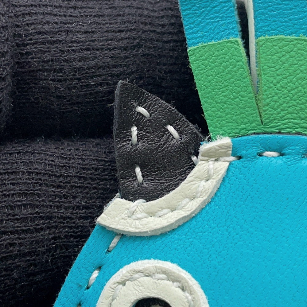 HERMES Gee Camail Blue Azteque/Black/Vert Comic/Vert Fizz Lambskin