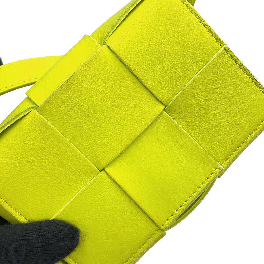 Bottega Veneta Candy Cassette Mini Shoulder Bag Acid kiwi666688 Lambskin