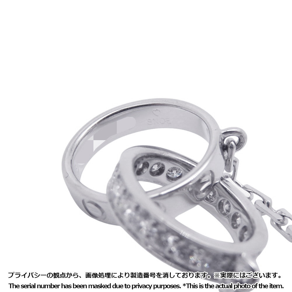 CARTIER Love Diamond Semi-Pave NecklaceB7013700 18K White Gold