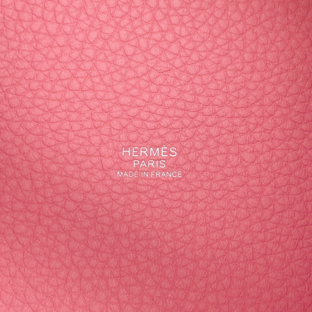 HERMES Picotin Padlock Rose Azalee Taurillon Clemence Size PM