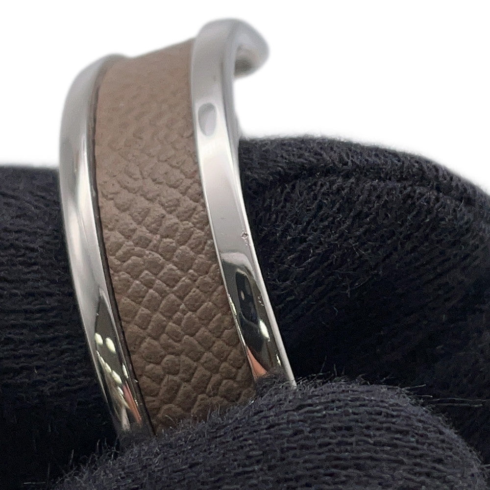 HERMES Olymp Earrings Etoupe Metal Epsom