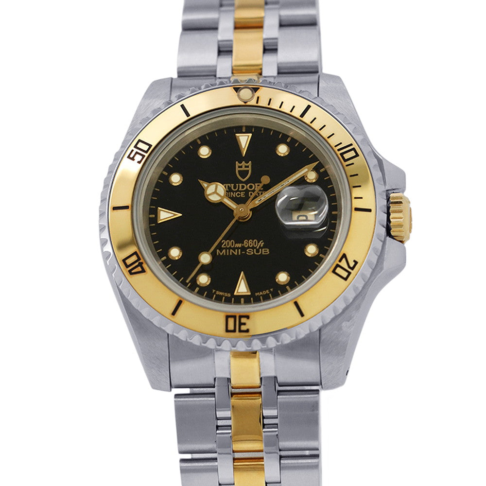 TUDOR Prince Date Mini Submariner W34mm Stainless Steel K18YG Black Dial73193