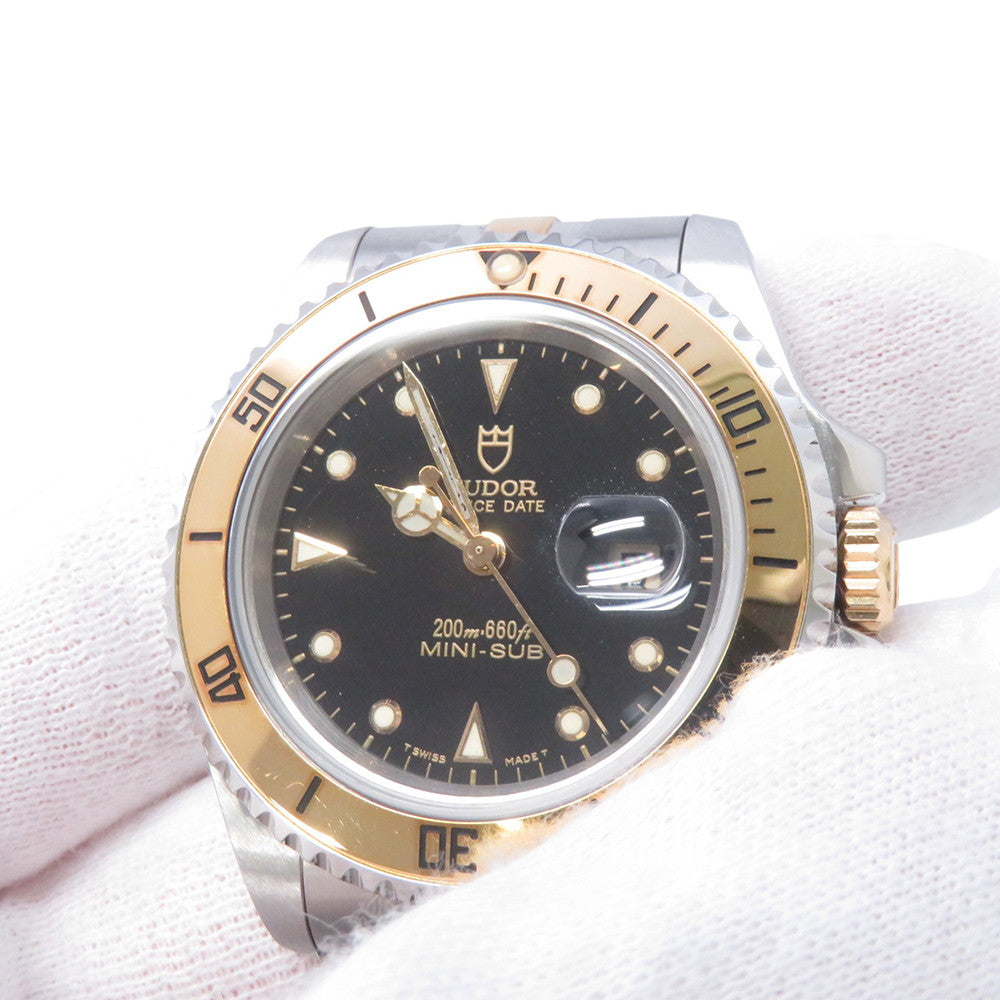 TUDOR Prince Date Mini Submariner W34mm Stainless Steel K18YG Black Dial73193