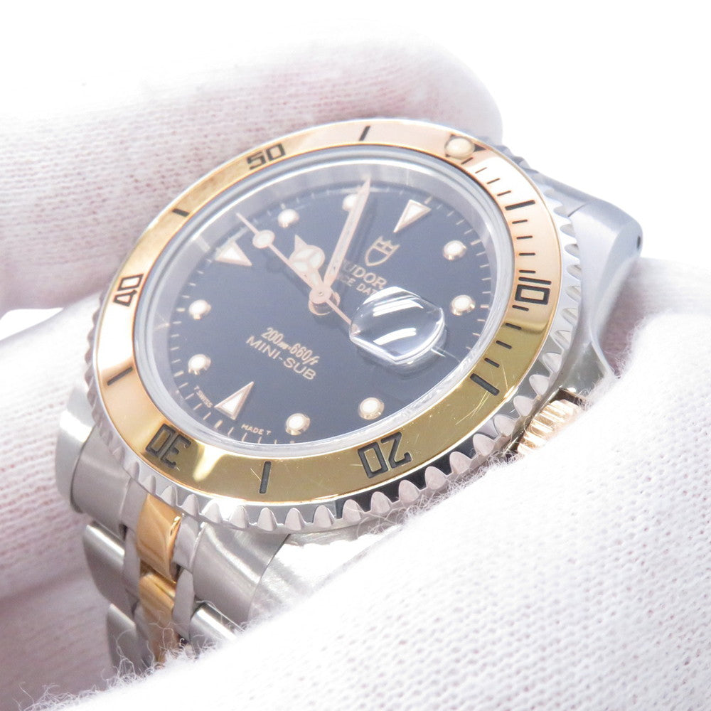 TUDOR Prince Date Mini Submariner W34mm Stainless Steel K18YG Black Dial73193
