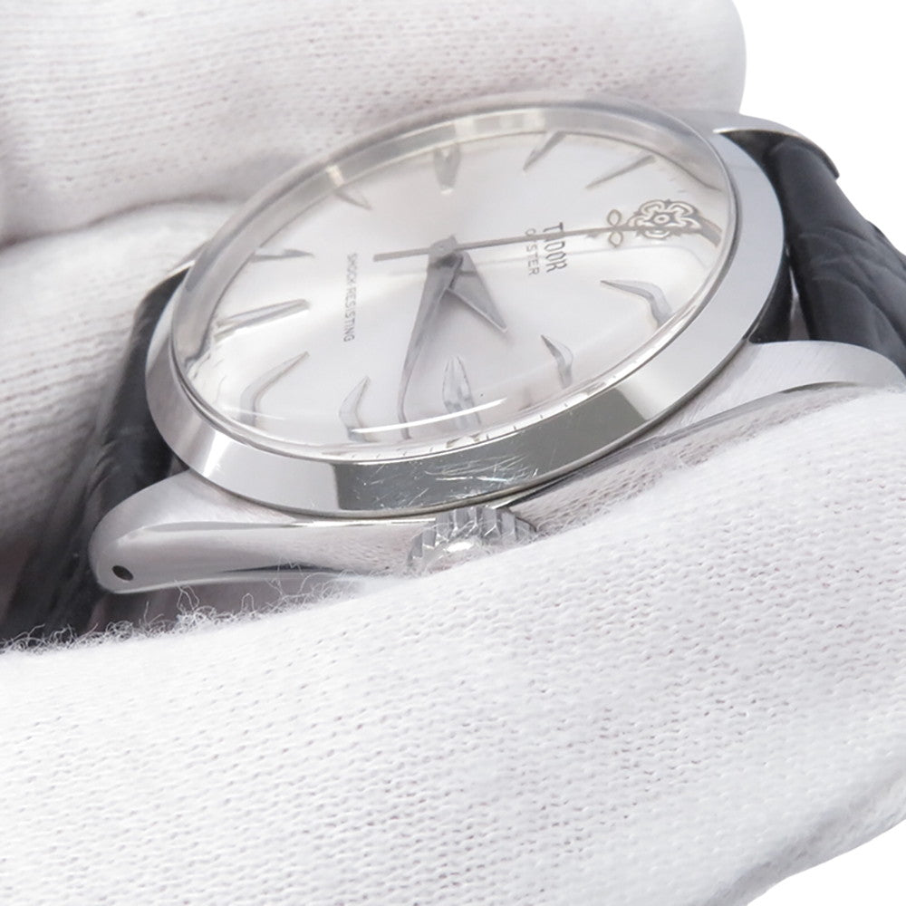TUDOR Big Oyster W34mm Stainless Steel Leather Silver Dial7934
