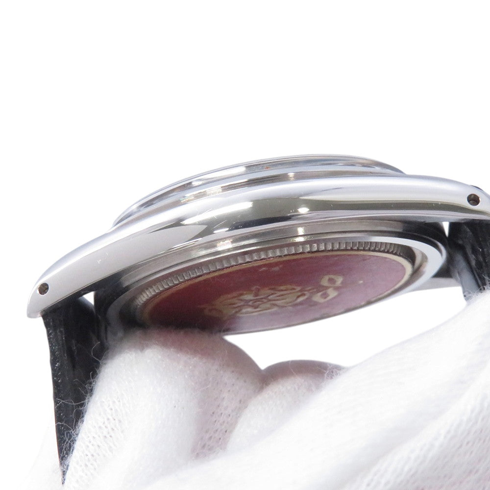 TUDOR Big Oyster W34mm Stainless Steel Leather Silver Dial7934