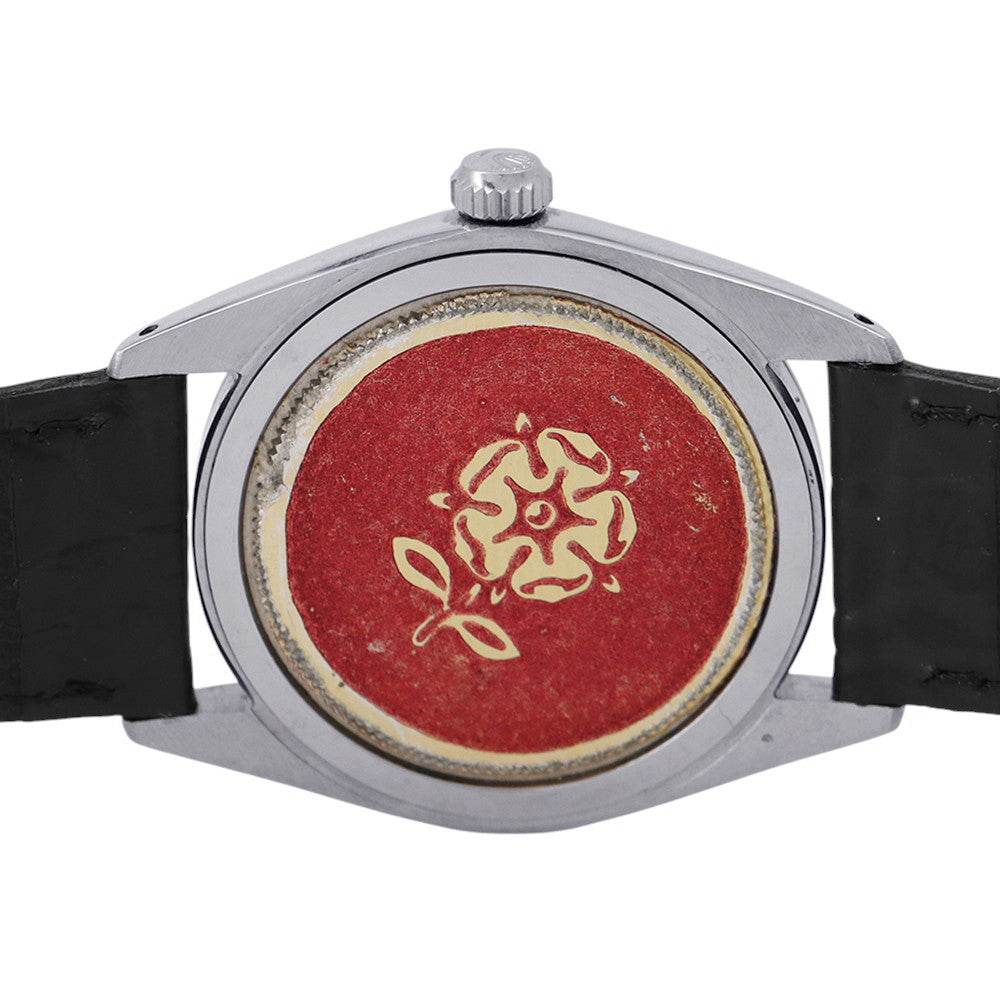TUDOR Oyster Date Large Rose W34mm Stainless Steel Leather Silver Dial7962