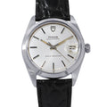 TUDOR Oyster Date W34mm Stainless Steel Leather Silver Dial7992