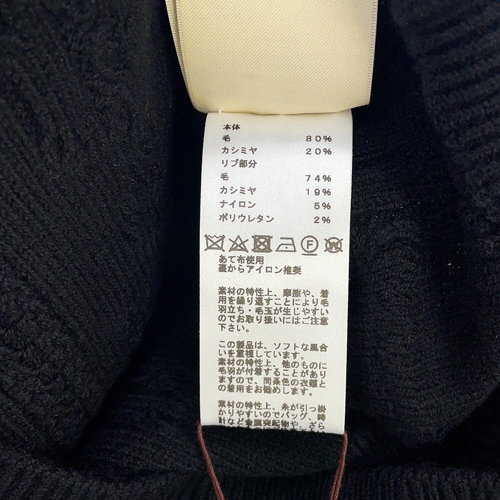 HERMES Knit Chaine d'AncrePattern long sleeve Size 36 Black2H2644D6 Wool 80% Cashmere20%
