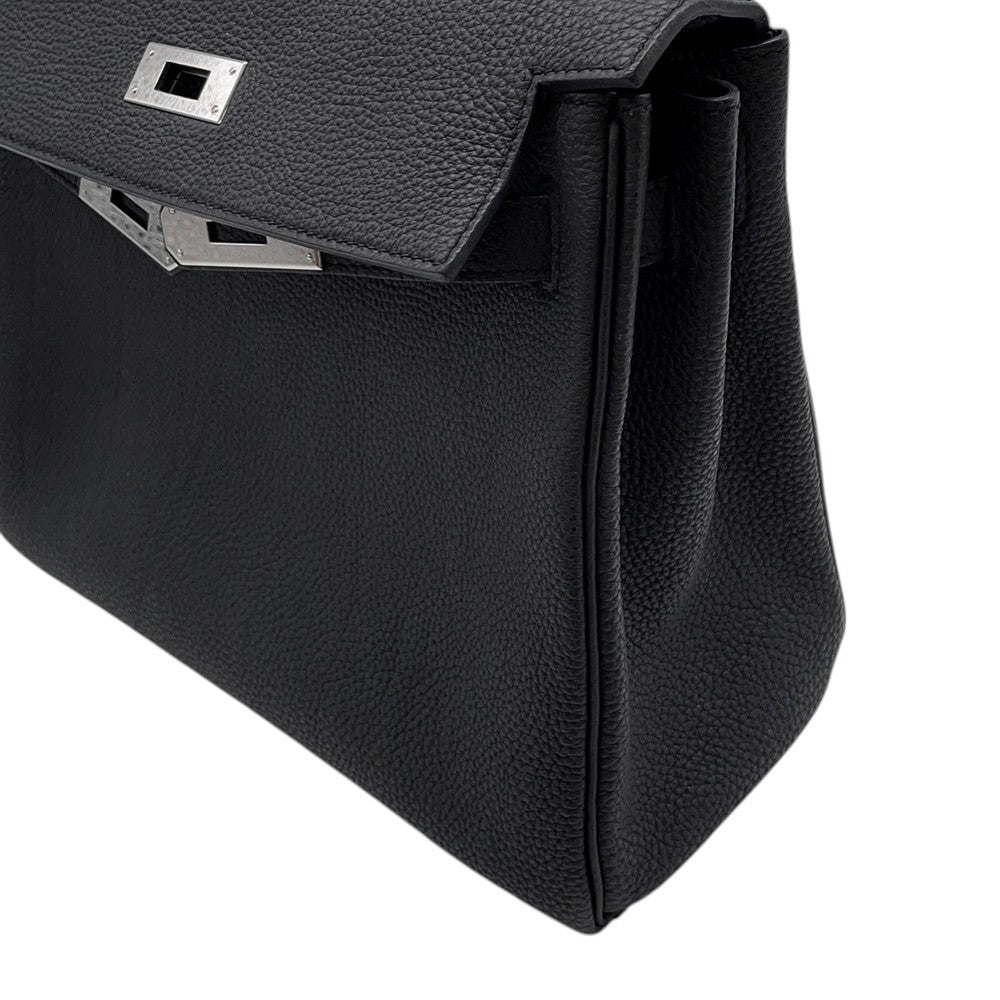 HERMES Kelly Retourne Black Togo Leather Size 28