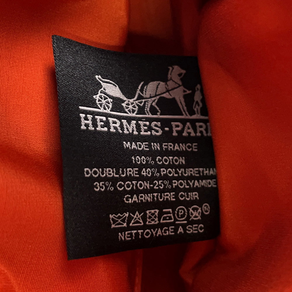 HERMES Pouch Bolide Black Cotton Canvas Size Mini mini
