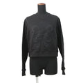 HERMES Tucked Knitted Fabric Shirt with Embroidery Size 36 BlackH6E4651DD0236 Cotton100%