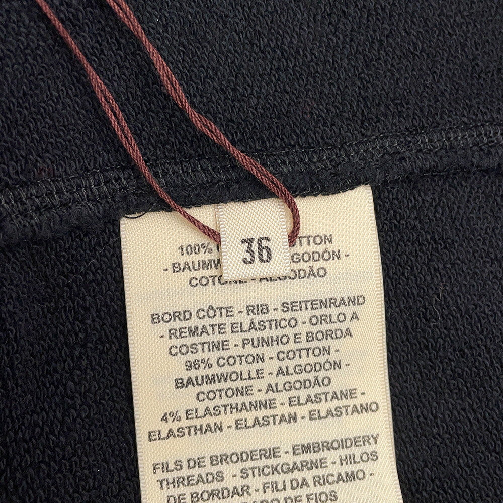 HERMES Tucked Knitted Fabric Shirt with Embroidery Size 36 BlackH6E4651DD0236 Cotton100%