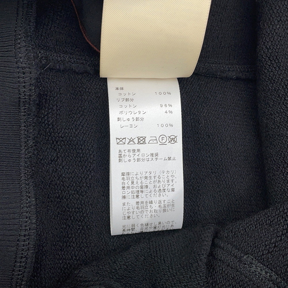 HERMES Tucked Knitted Fabric Shirt with Embroidery Size 36 BlackH6E4651DD0236 Cotton100%