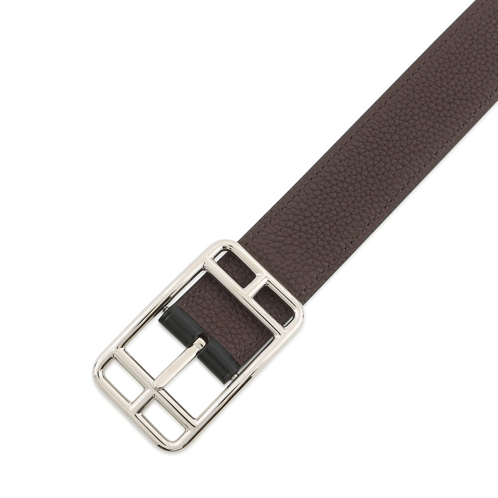 HERMES Cape Cod reversible belt Size 90 Black/Ebene Box Calf Leather Togo Leather