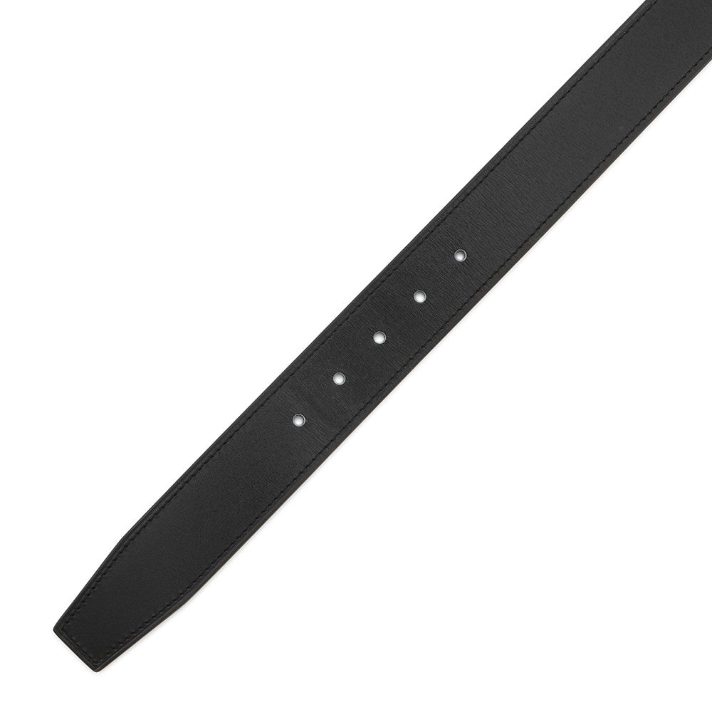 HERMES Cape Cod reversible belt Size 90 Black/Ebene Box Calf Leather Togo Leather