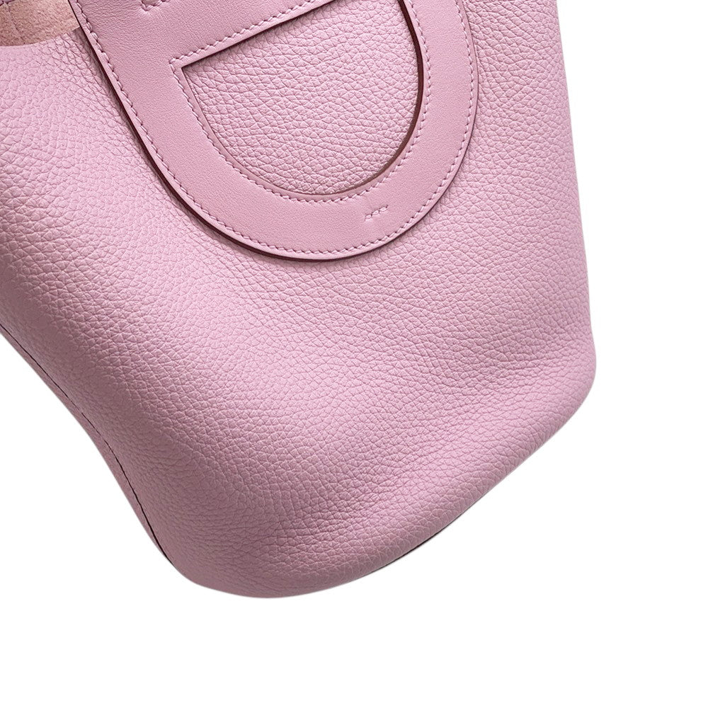 HERMES in-the-loop Tote Bag Mauve Silvestre Taurillon Clemence Swift Leather Size 18