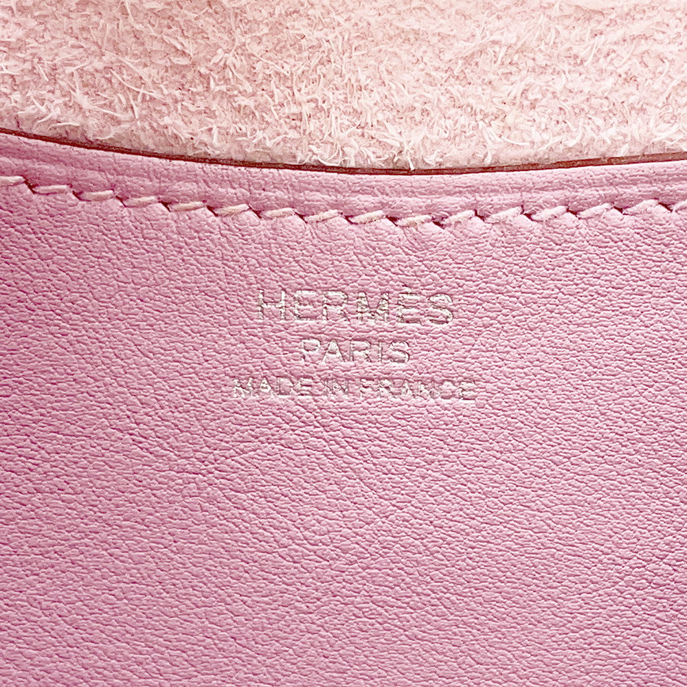 HERMES in-the-loop Tote Bag Mauve Silvestre Taurillon Clemence Swift Leather Size 18