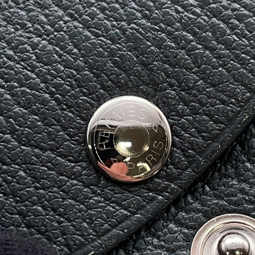 HERMES Calvi Duo Grimist/Black Chevre Myzore Goatskin
