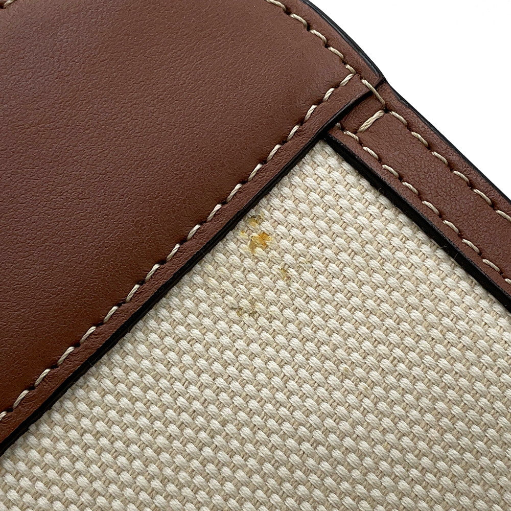 BURBERRY Two-tone Natural/Brown8031746 Canvas Leather Size Mini