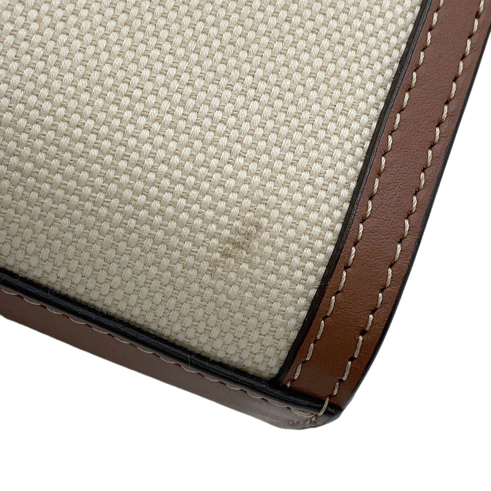 BURBERRY Two-tone Natural/Brown8031746 Canvas Leather Size Mini