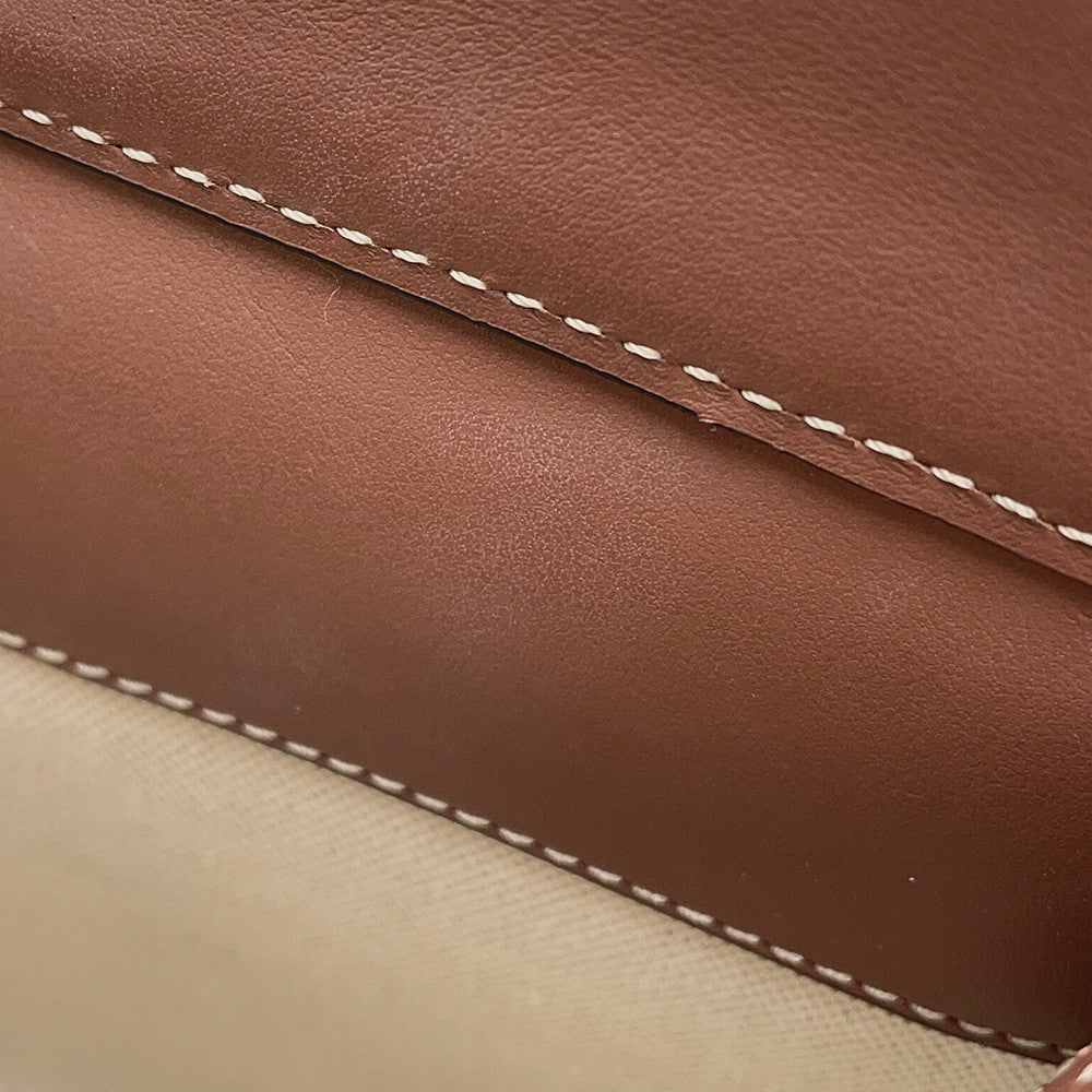 BURBERRY Two-tone Natural/Brown8031746 Canvas Leather Size Mini