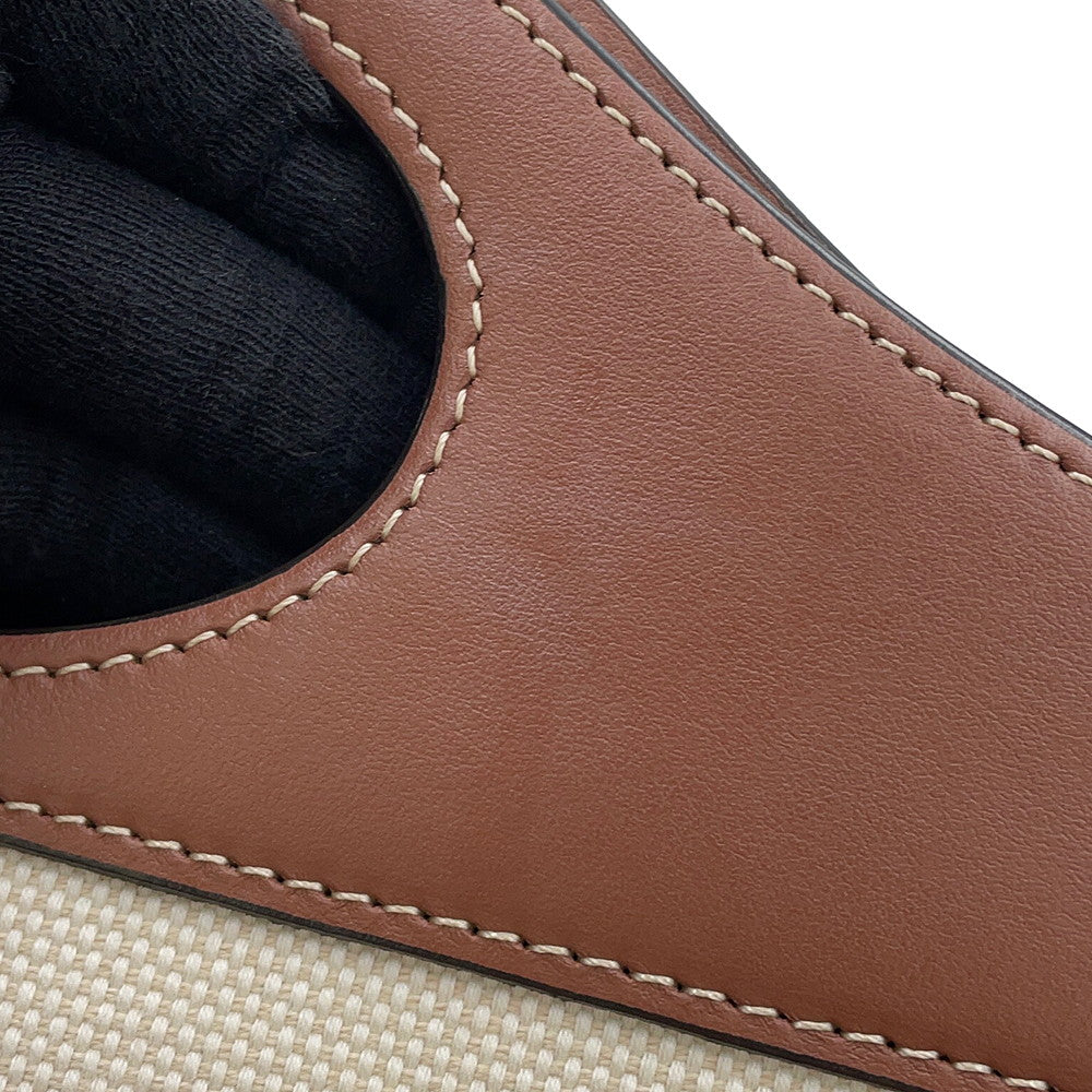 BURBERRY Two-tone Natural/Brown8031746 Canvas Leather Size Mini