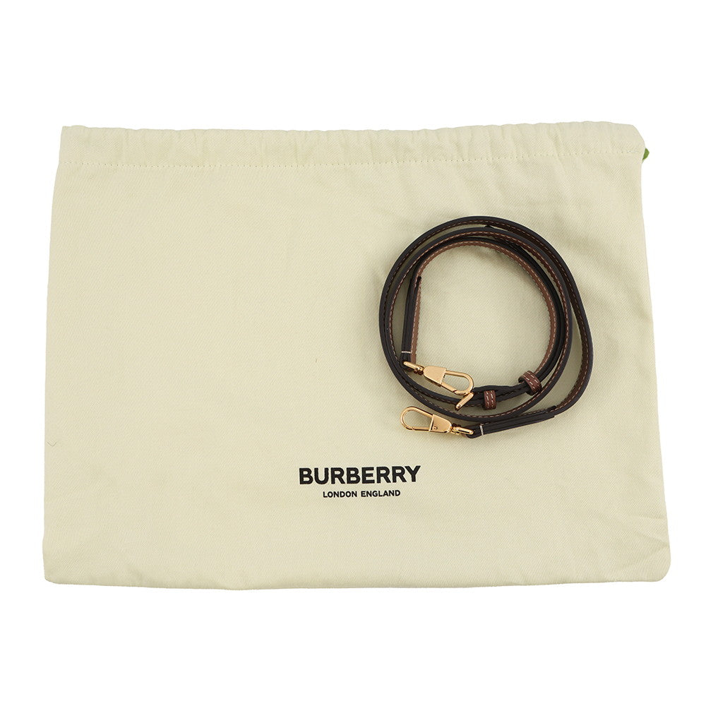 BURBERRY Two-tone Natural/Brown8031746 Canvas Leather Size Mini