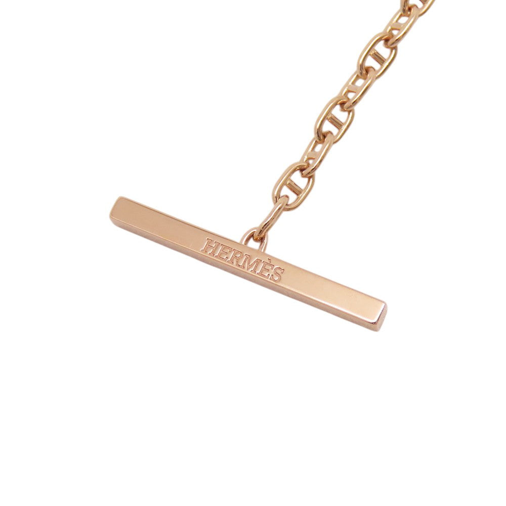HERMES Chaine d'Ancre Contour Bracelet Size STH122404B 18K Pink Gold