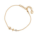 LOUIS VUITTON Bracelet・Petit Louis GoldM00374 Metal strass